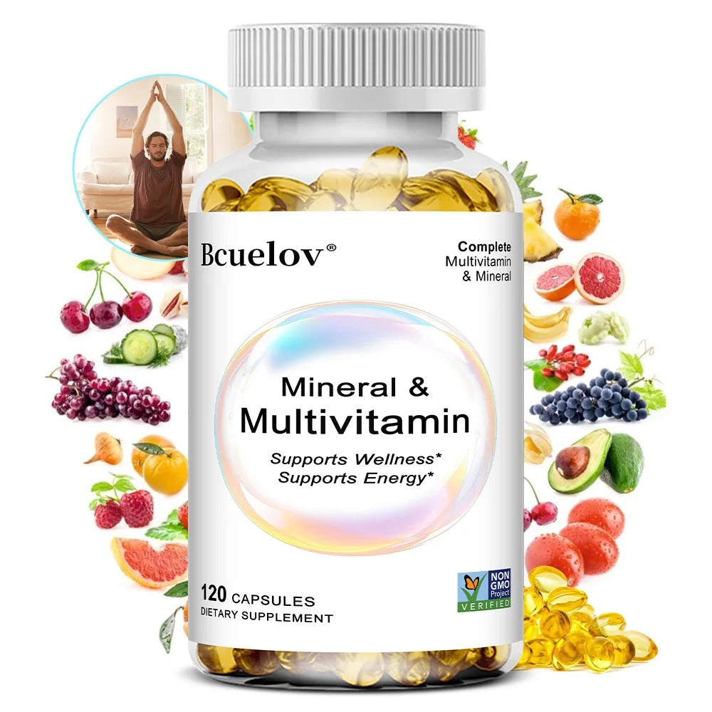 Multivitamin & Mineral Capsules, Whole Food Complex, Support Energy & Focus, Immunity Boost, Supports Wellness