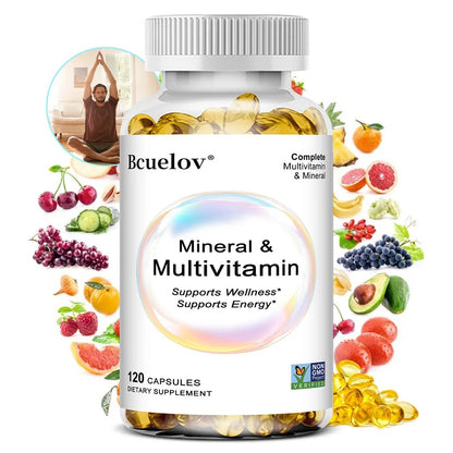 Multivitamin & Mineral Capsules, Whole Food Complex, Support Energy & Focus, Immunity Boost, Supports Wellness