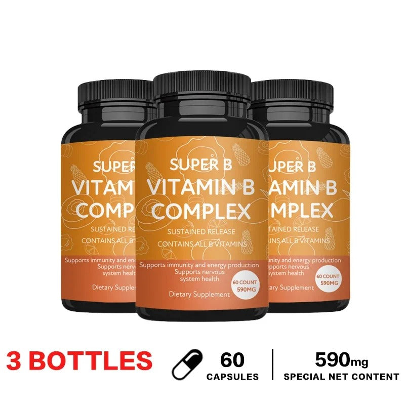 Organic Vitamin B Complex Supports Energy, Immune Health, Antioxidant Supplement