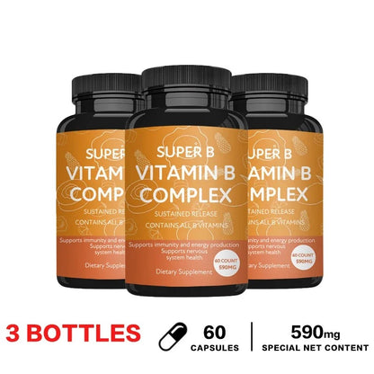 Organic Vitamin B Complex Supports Energy, Immune Health, Antioxidant Supplement