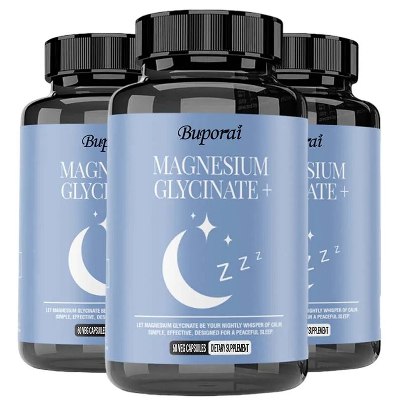 Magnesium Glycinate - Support Stress Relief, Sleep, Heart Health, Nerves, Muscles, and Metabolism