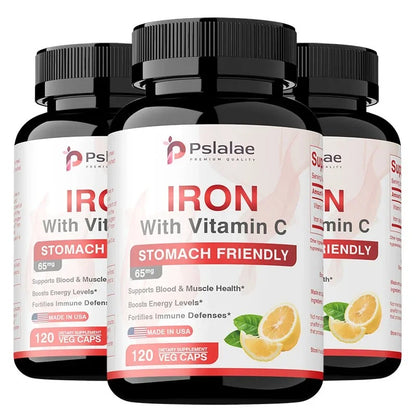 Iron Supplement - Promotes Red Blood Cell Production and Metabolism, Supports Immune and Brain Health, and Boosts Energy Levels