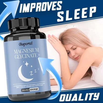 Magnesium Glycinate - Support Stress Relief, Sleep, Heart Health, Nerves, Muscles, and Metabolism