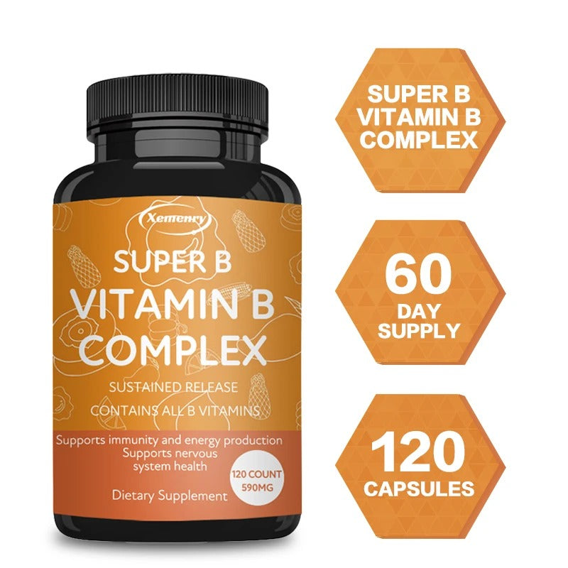 Organic Vitamin B Complex Supports Energy, Immune Health, Antioxidant Supplement