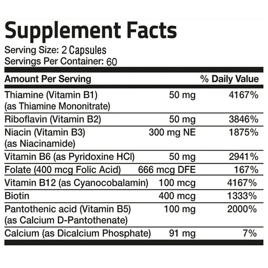 Organic Vitamin B Complex Supports Energy, Immune Health, Antioxidant Supplement