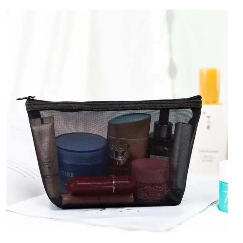 1PCS Women Men Necessary Cosmetic Bag Transparent Travel Organizer Fashion Small Large Black Toiletry Bags Makeup Pouch