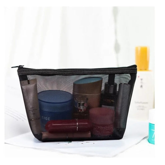 1PCS Women Men Necessary Cosmetic Bag Transparent Travel Organizer Fashion Small Large Black Toiletry Bags Makeup Pouch