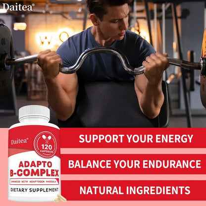 Efficient Vitamin B Containing Vitamin B1, B2, B6, B12, Energy and Immune Support, Help Improve Digestion, Nervous System Health
