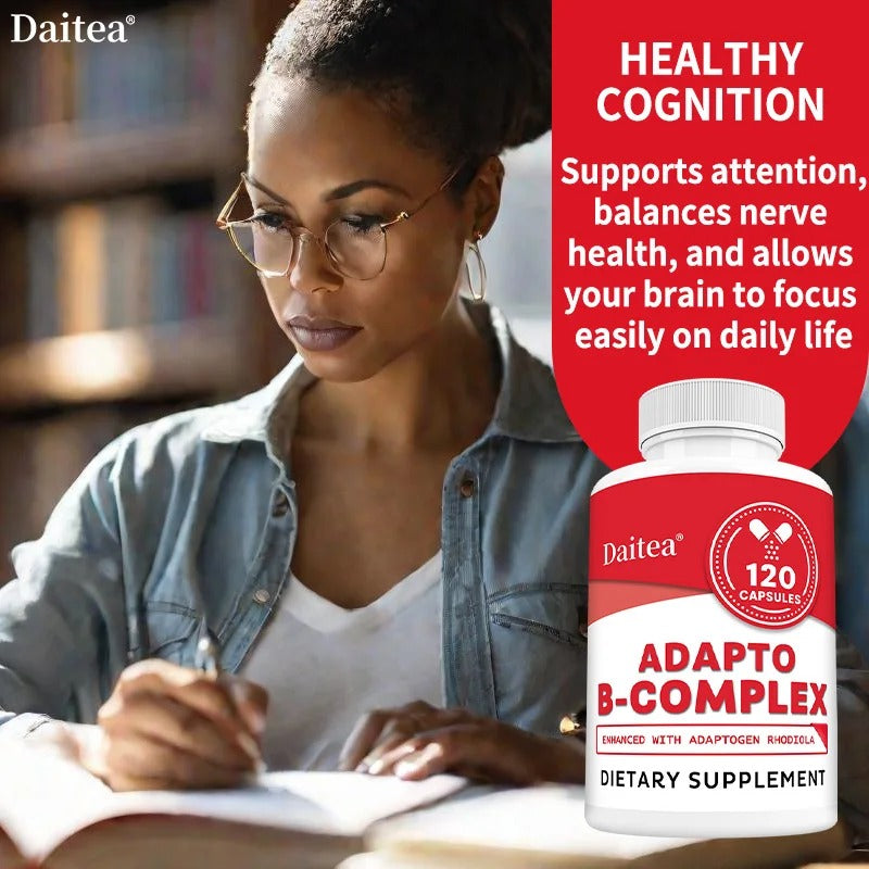 Efficient Vitamin B Containing Vitamin B1, B2, B6, B12, Energy and Immune Support, Help Improve Digestion, Nervous System Health