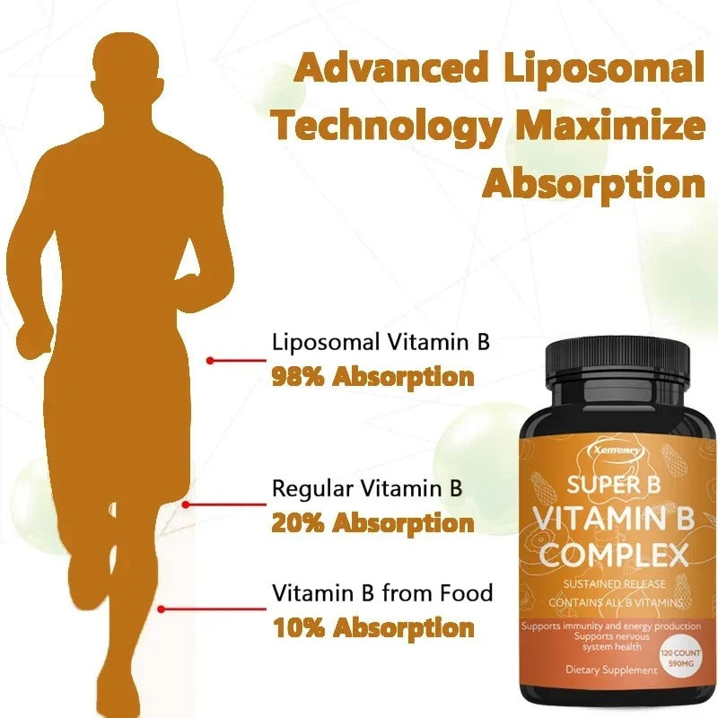 Organic Vitamin B Complex Supports Energy, Immune Health, Antioxidant Supplement