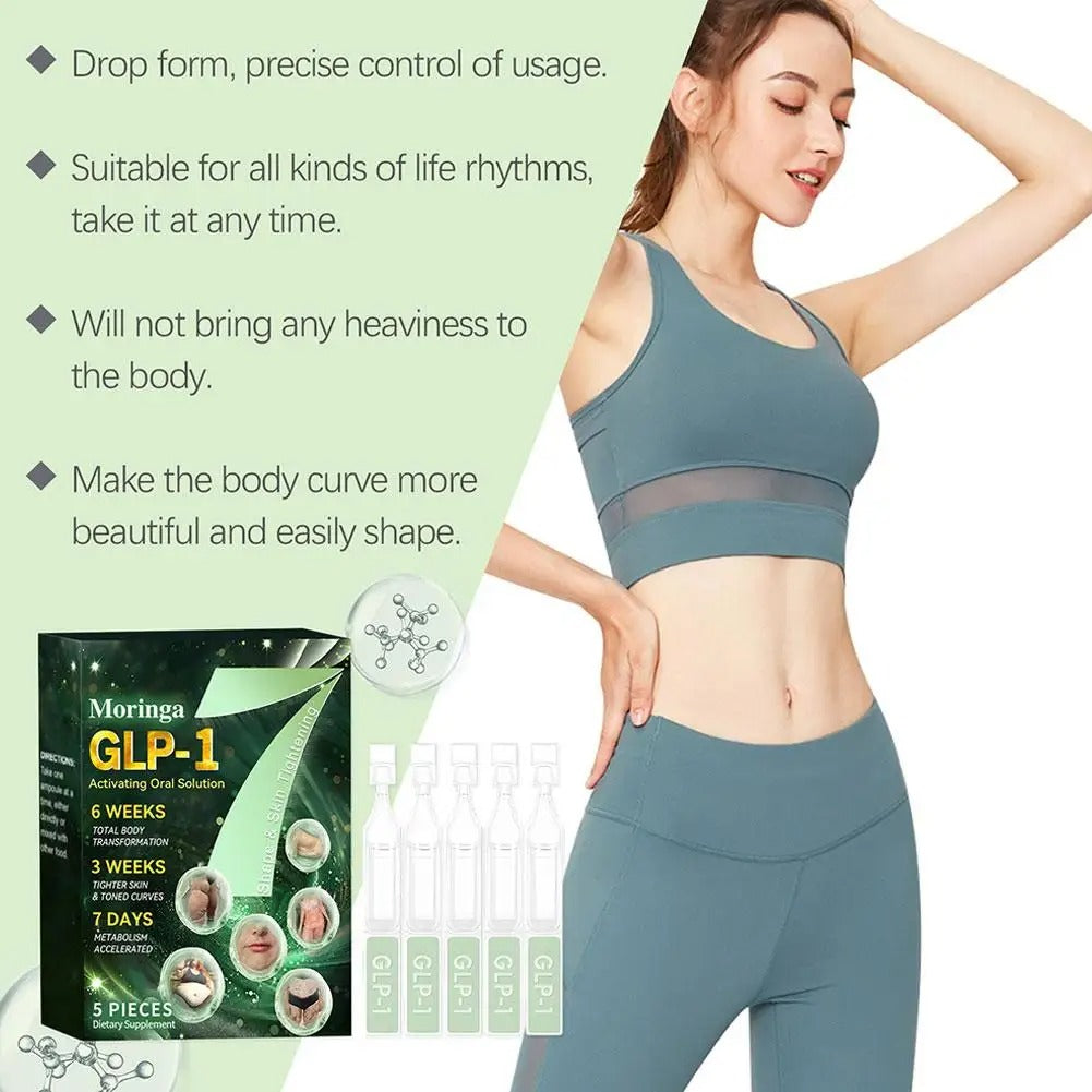 Moringa GLP-1 Lipolysis Drops Support Metabolism Balance Gut Health Help Shape Body A Natural Herbal Daily Care Supplement