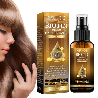 EELHOE Biotin Hair Spray For Man Women 30ml Repair Damage Restore Oil Scalp Repair Serum Spray Thicken Hair Care
