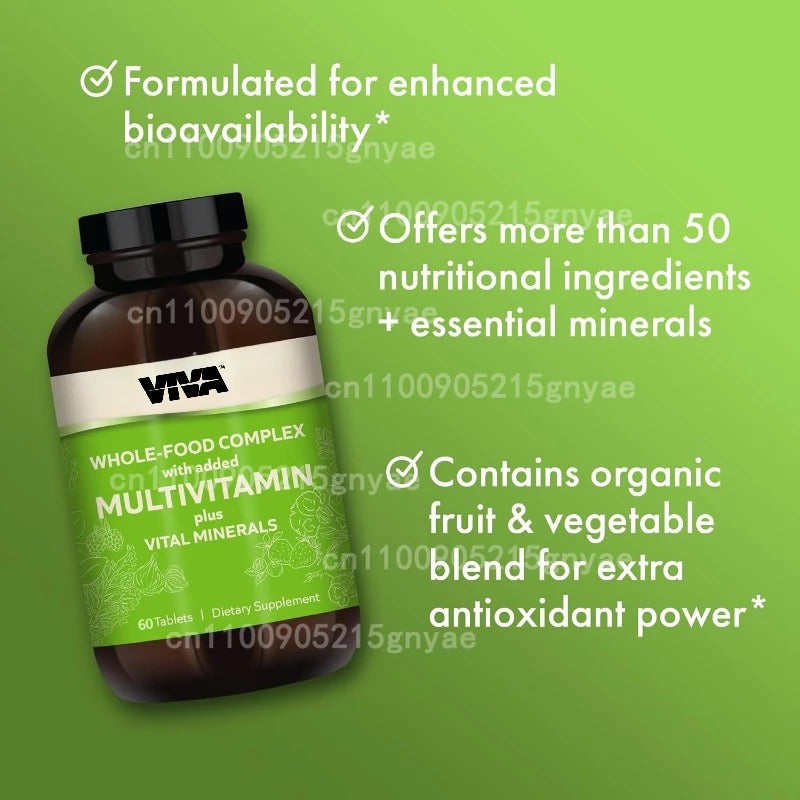 Multi Vitamin Complex Minerals, Chelated Minerals+active B Vitamins Containing Folic Acid (60 Capsules)