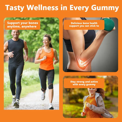 3-in-1 Gummies with Vitamins D, K2, and Calcium Supplements To Support Bone and Heart Health and Boost Immune Health