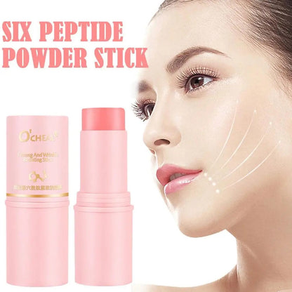 8g Six Peptides Anti-wrinkle Powder Facial Hydrating Stick Deeply Moisturizer Neck Face Elbow Knee Underarm Body Care Cream