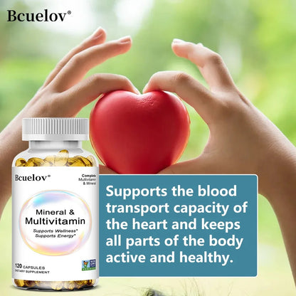 Multivitamin & Mineral Capsules, Whole Food Complex, Support Energy & Focus, Immunity Boost, Supports Wellness