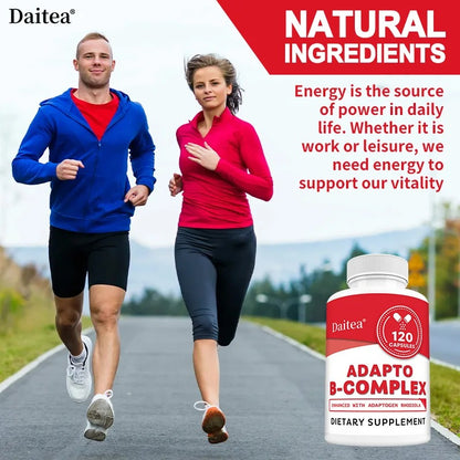 Efficient Vitamin B Containing Vitamin B1, B2, B6, B12, Energy and Immune Support, Help Improve Digestion, Nervous System Health