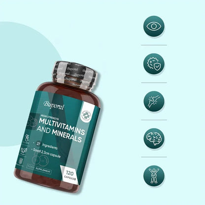 Multivitamins and Minerals Supplements - Maintain Bone Health, Help Relieve Fatigue, and Promote Red Blood Cell Production