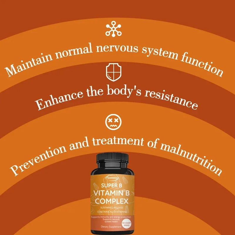 Organic Vitamin B Complex Supports Energy, Immune Health, Antioxidant Supplement