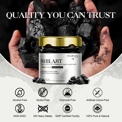 100% High Purity Shilajit Mineral Supplements with 85+ Trace Minerals & Fulvic Acid Boost Energy & Focus For Men & Women