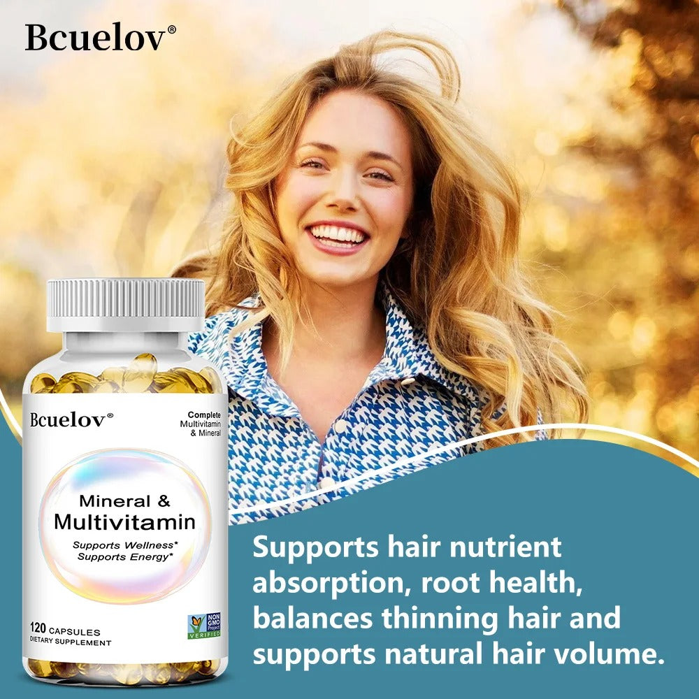 Multivitamin & Mineral Capsules, Whole Food Complex, Support Energy & Focus, Immunity Boost, Supports Wellness