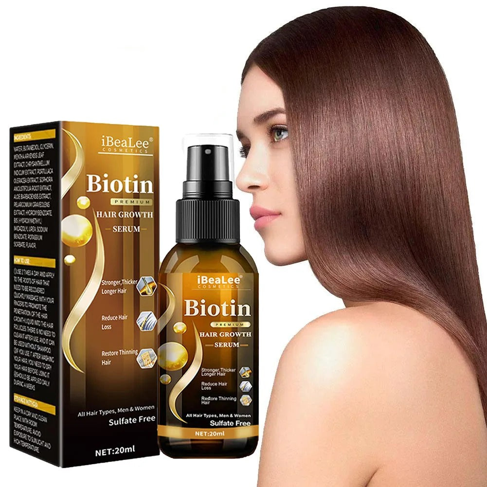 EELHOE Biotin Hair Spray For Man Women 30ml Repair Damage Restore Oil Scalp Repair Serum Spray Thicken Hair Care