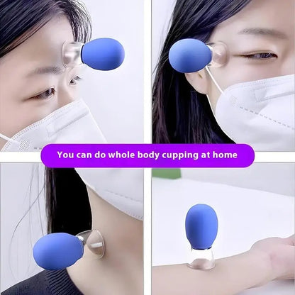 5Pcs Silicone Cupping Massage Cup For Body Face Neck Eye Massager Vacuum Tank Body Facial Care, Anti-aging Beauty Tool