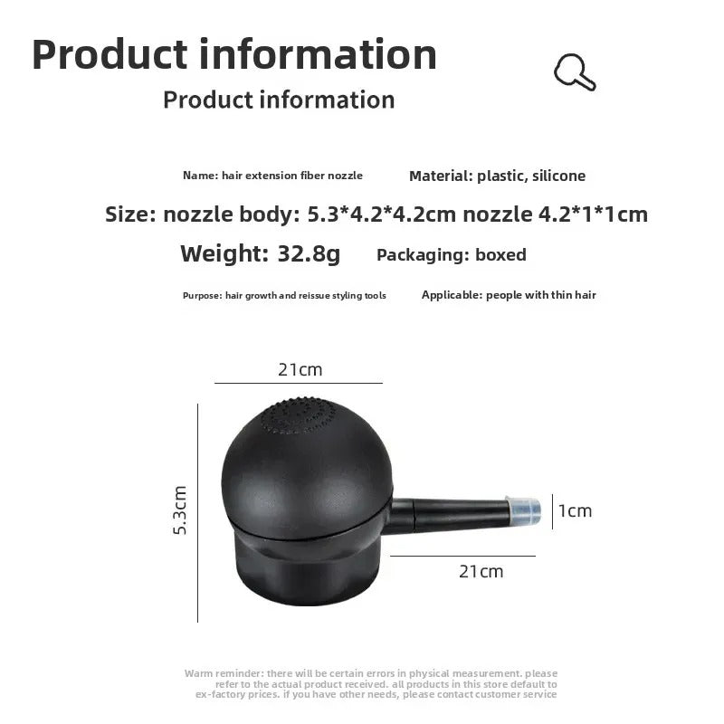 Sevich Powder Applicator Hair Fiber Spray Pump Tool Easy Usage Hair Powder Spray Nozzle Pump Hair Sprays For Hair Loss Extension