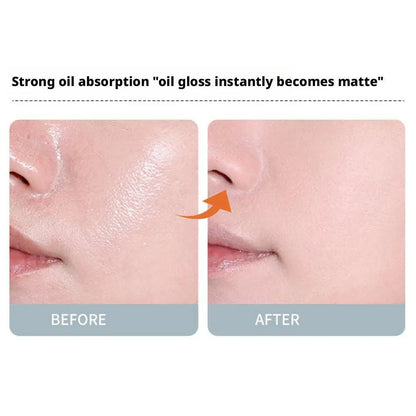100 Sheets Oil Blotting Papers With Case & Makeup Puff Oil Absorbing Sheets Bamboo Charcoal Face Oil Blotting Sheets For Make Up