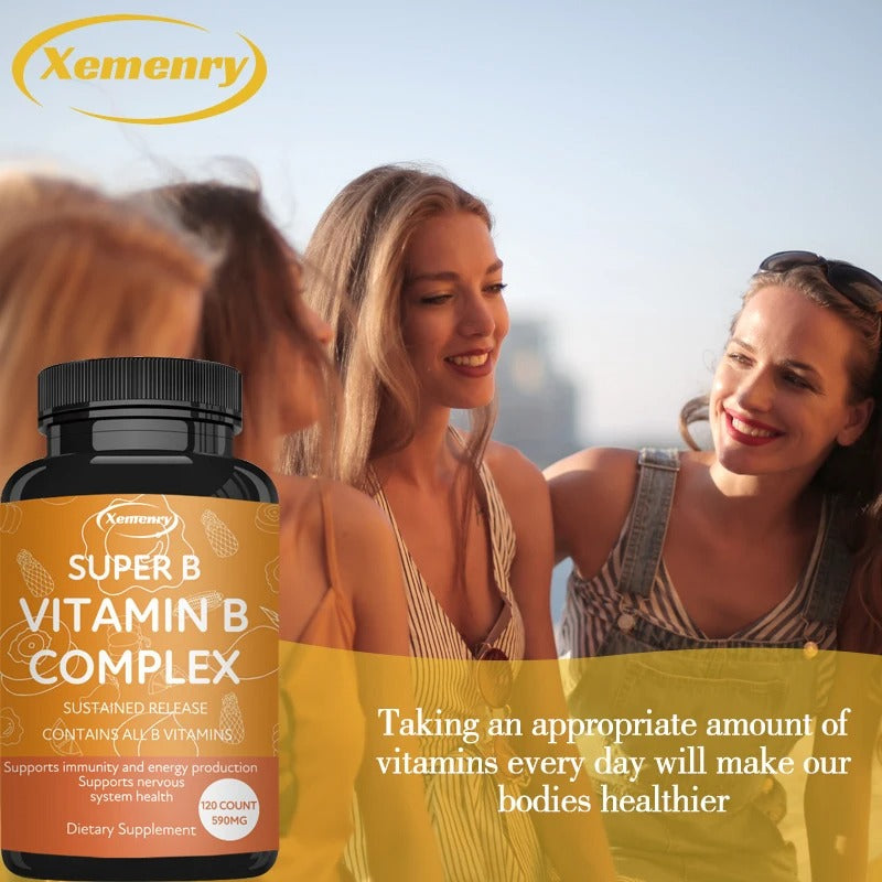 Organic Vitamin B Complex Supports Energy, Immune Health, Antioxidant Supplement