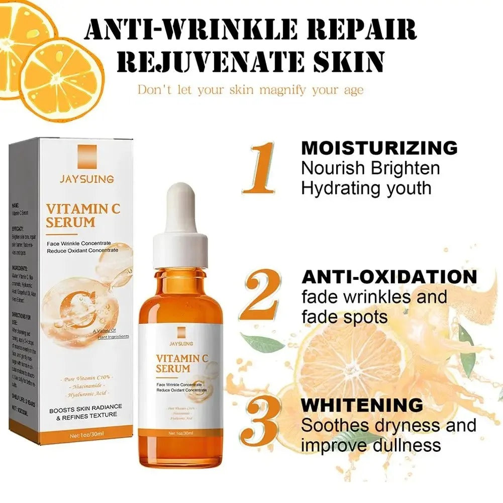Vitamin C Serum for Face Whitening Essence Removes Comedones Blackheads Facial Repair Serum Shrinks Pores Moisturizes Skin Care