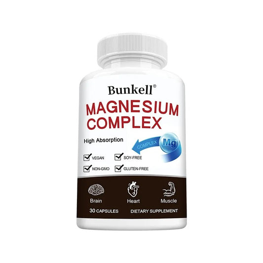 Triple Magnesium Complex - Improve Sleep Quality, Increase Energy, Boost Digestive System, and Improve Immunity, 120 Capsules