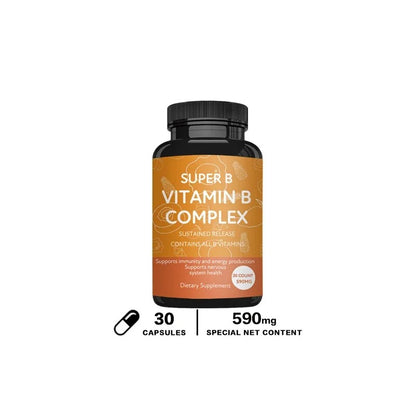 Organic Vitamin B Complex Supports Energy, Immune Health, Antioxidant Supplement