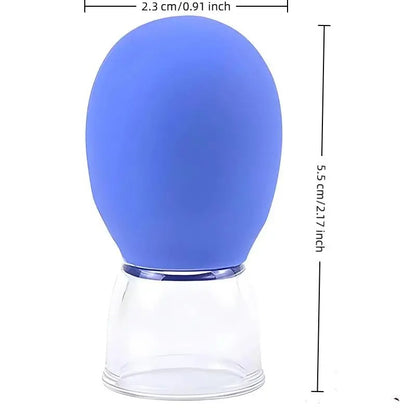 5Pcs Silicone Cupping Massage Cup For Body Face Neck Eye Massager Vacuum Tank Body Facial Care, Anti-aging Beauty Tool