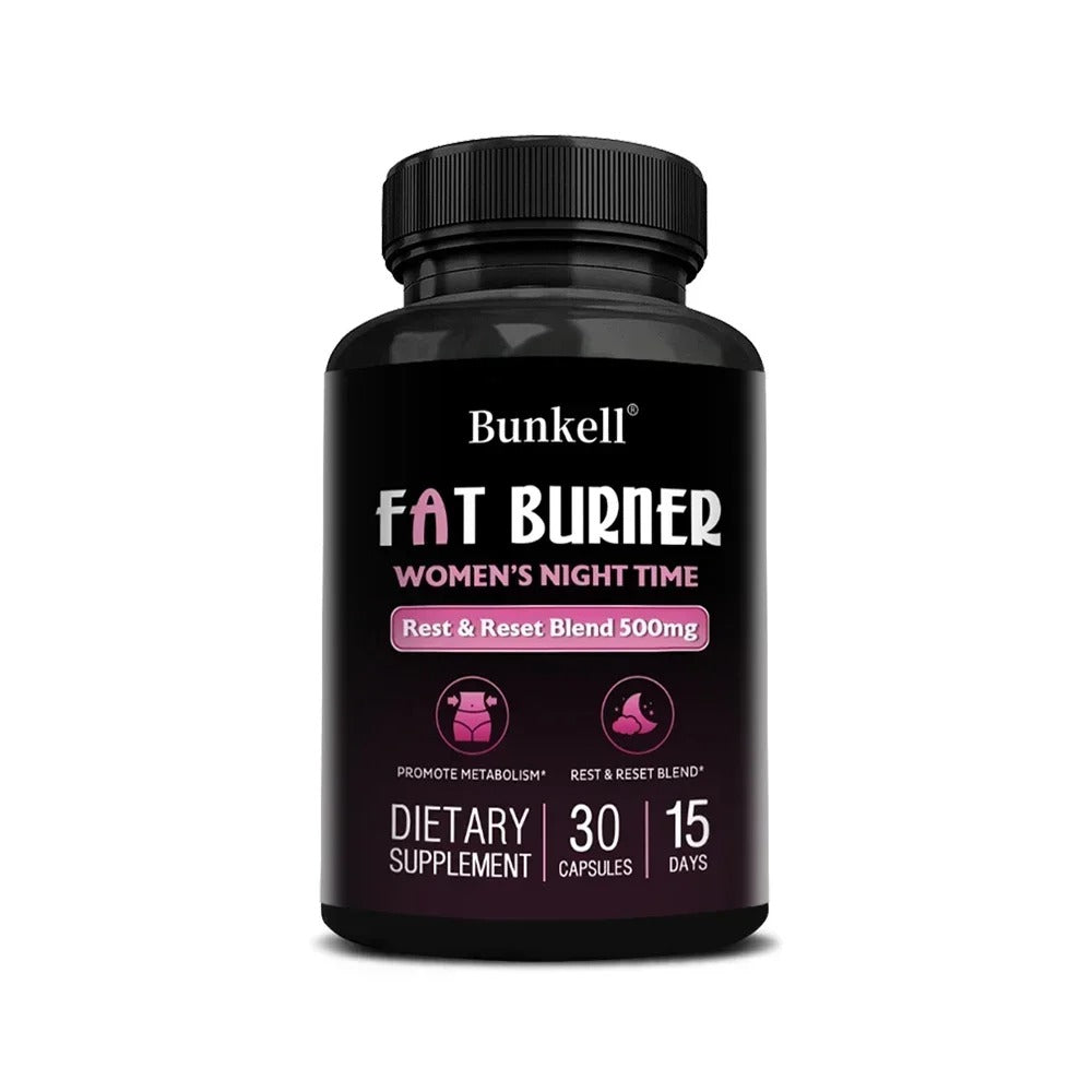 Nighttime Fat Burner, Sleep Supplement, Supports Metabolism, Muscle Growth, Detoxification, 120 Capsules