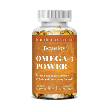 Omega 3 Fish Oil Supplement - EPA DHA Fish Oil Omega 3 for Mood Boost Liver Support and Immune Booster Brain
