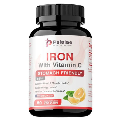 Iron Supplement - Promotes Red Blood Cell Production and Metabolism, Supports Immune and Brain Health, and Boosts Energy Levels