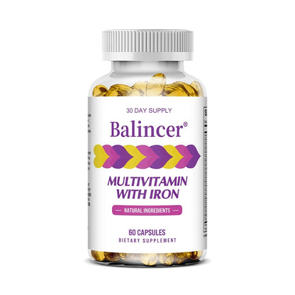 Multivitamins with Iron,Weight Management Capsules,Helps Burn Belly Fat,Boost The Immune System,Support Energy Metabolism