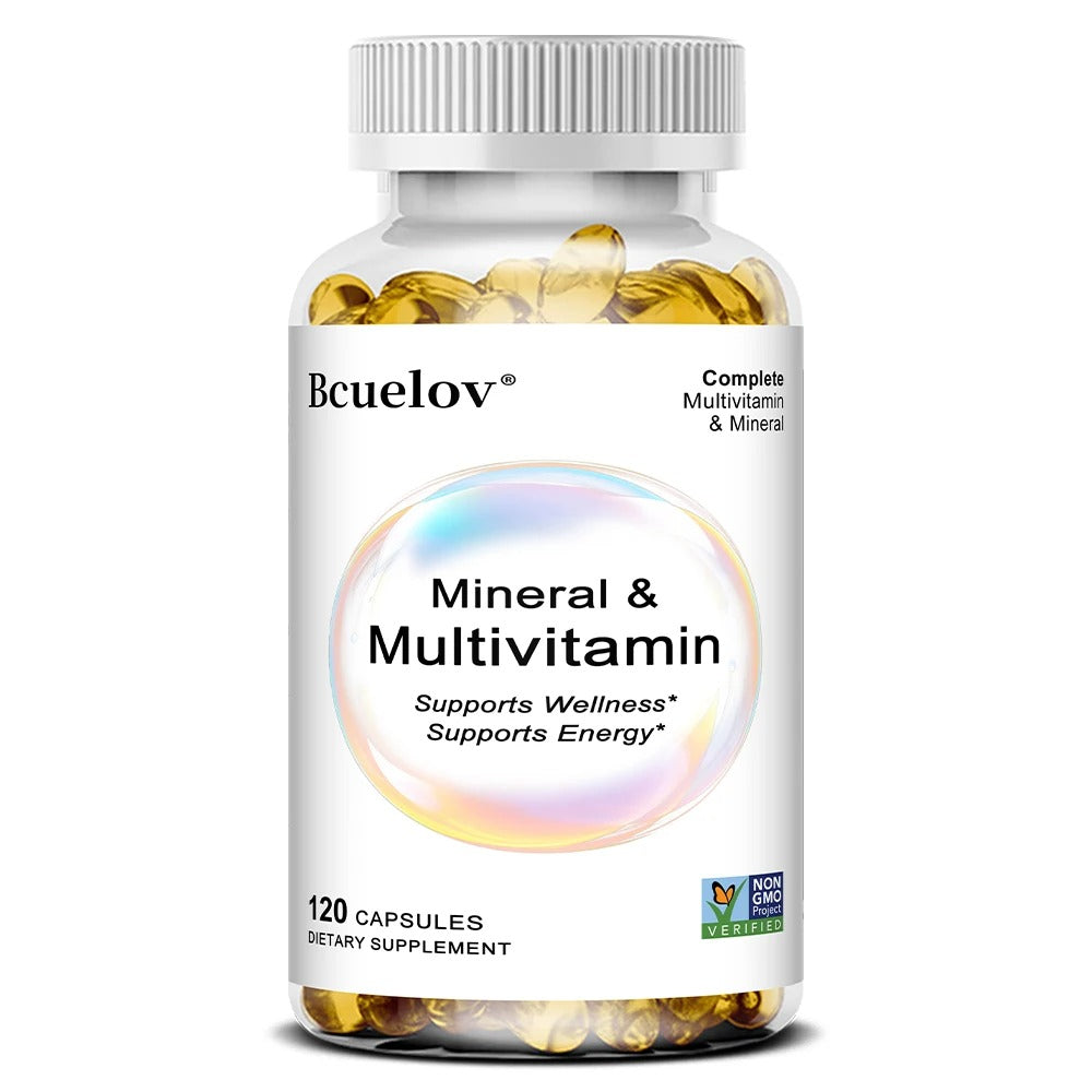Multivitamin & Mineral Capsules, Whole Food Complex, Support Energy & Focus, Immunity Boost, Supports Wellness
