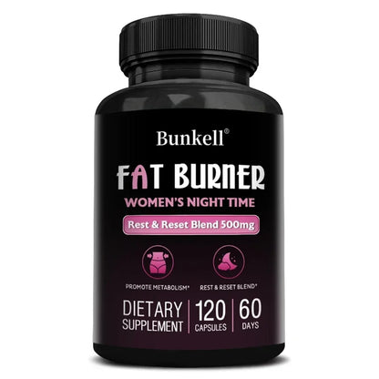 Nighttime Fat Burner, Sleep Supplement, Supports Metabolism, Muscle Growth, Detoxification, 120 Capsules