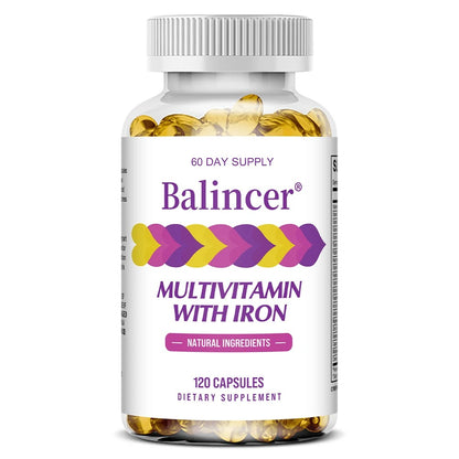 Multivitamins with Iron,Weight Management Capsules,Helps Burn Belly Fat,Boost The Immune System,Support Energy Metabolism